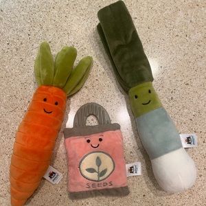 Jellycat vegetables and teether
